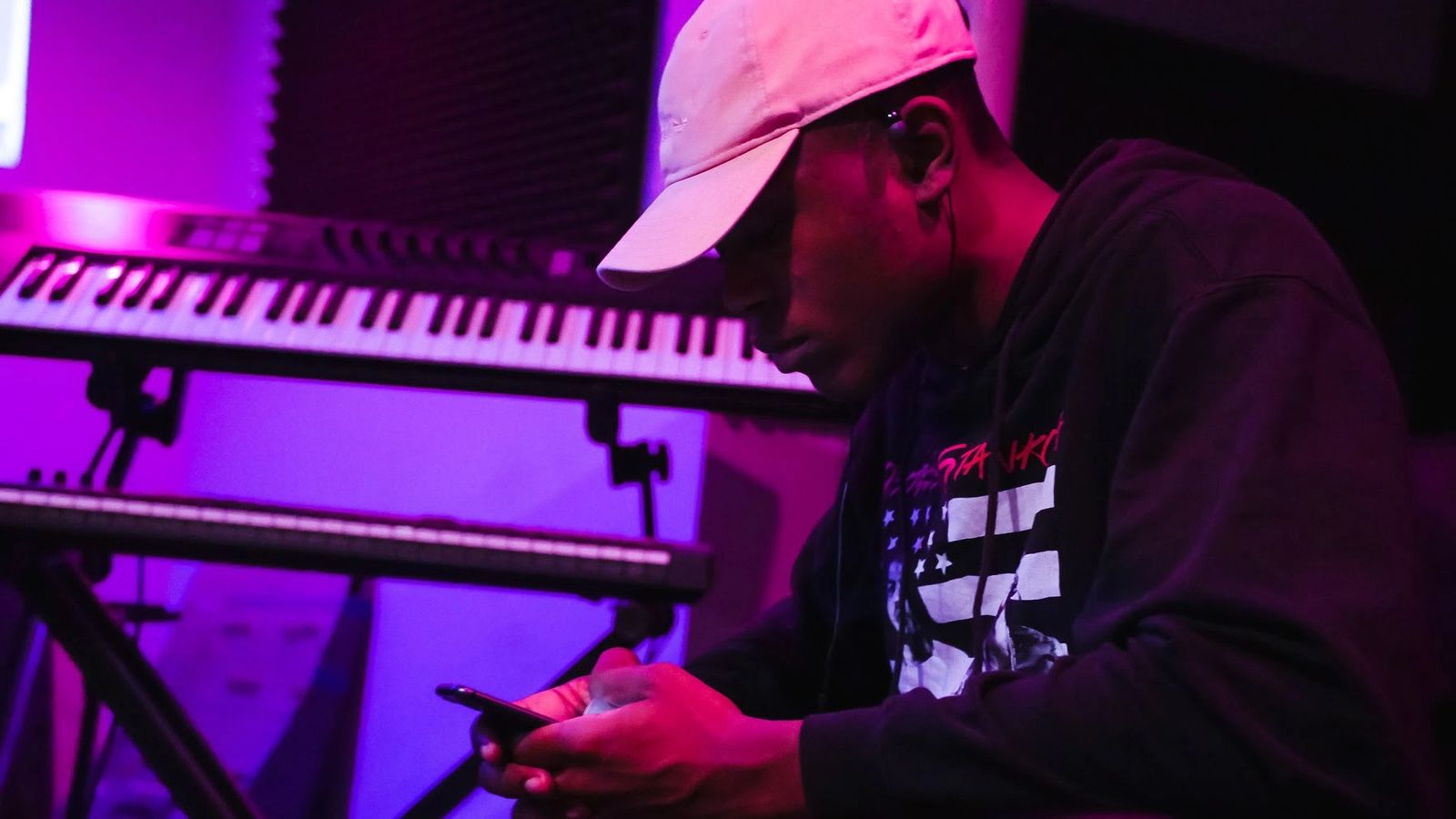 Chris in the studio, doing what he loved most